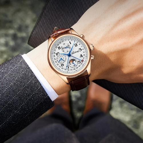mens watch leather strap
