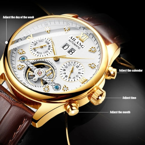  leather strap watch