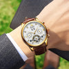 automatic watch, automatic watches, leather strap watch, waterproof watch, men watches