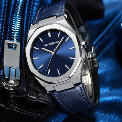  leather strap watch