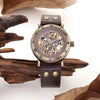 mechanical watch, mechanic watches, man watch, leather strap watch, chrono watch